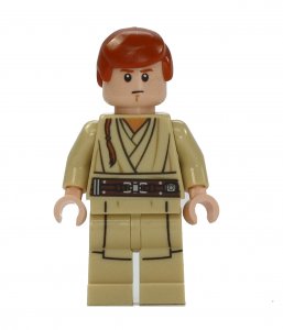 Figurka LEGO Mladý Obi Wan Kenobi zepředu