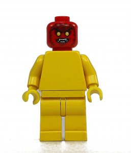 Figurka LEGO Červená hlava posměvavá zepředu