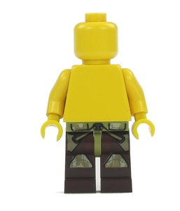 Figurka LEGO Hnědé nohy s lesním maskováním zepředu